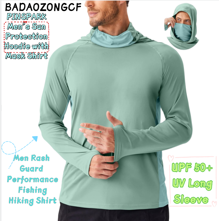 Fishing Mask Sun Protection - Camiseta Masculina com Proteção Solar e