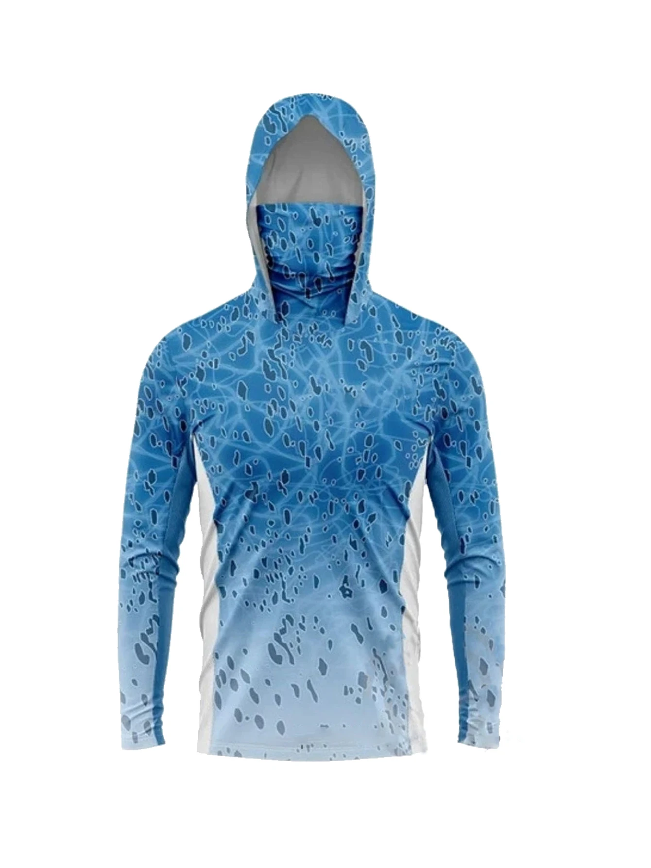 Fishing Mask Sun Protection - Camisa de Pesca Masculina de Manga