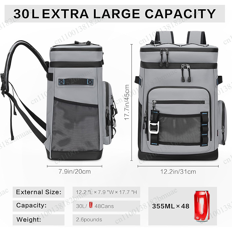 Fishing Backpack - Mochila Térmica Impermeável para Camping, Praia,