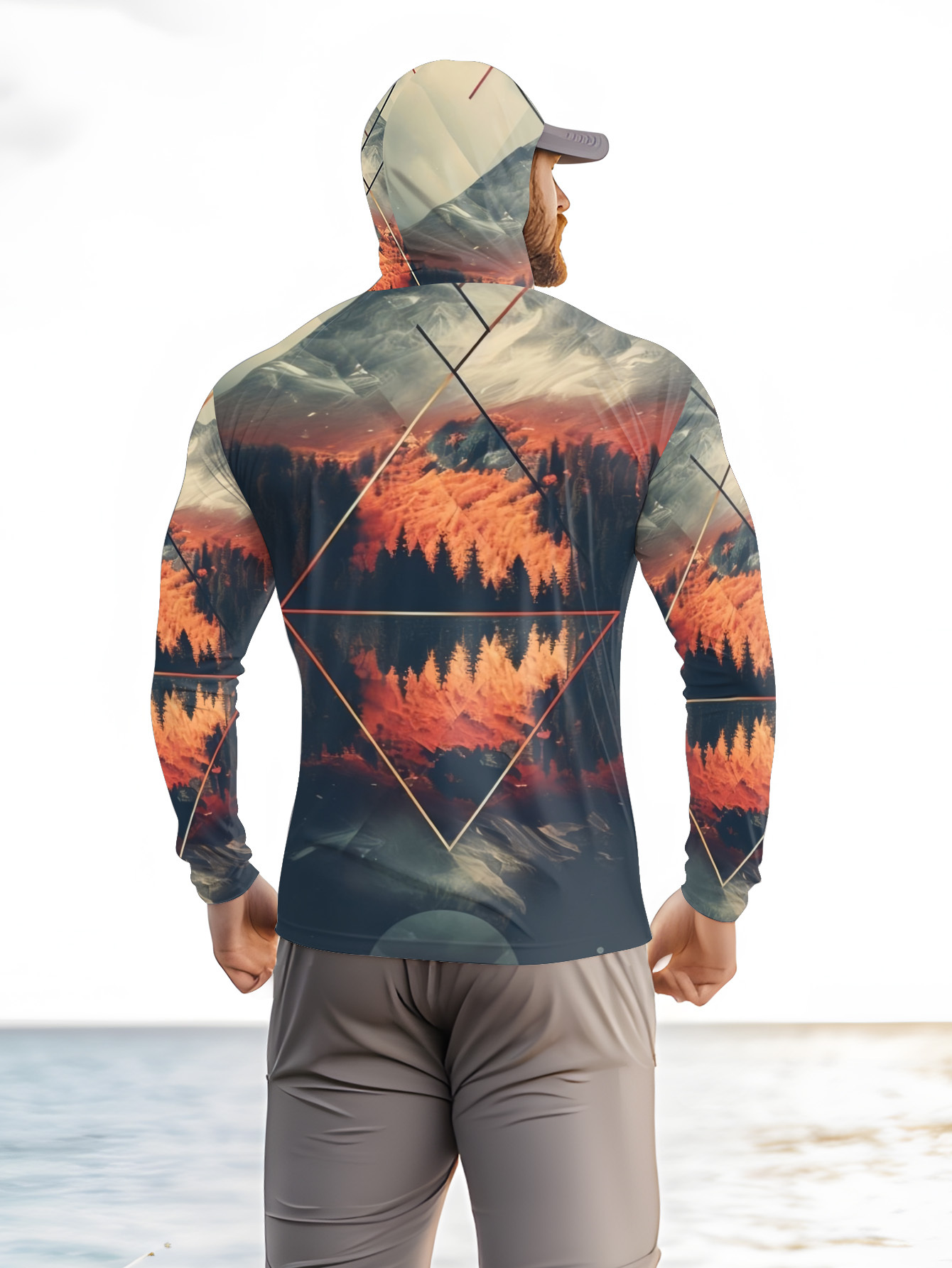 Camiseta de Pesca Masculina pa - Fishing Mask Sun Protection avaliação e preço