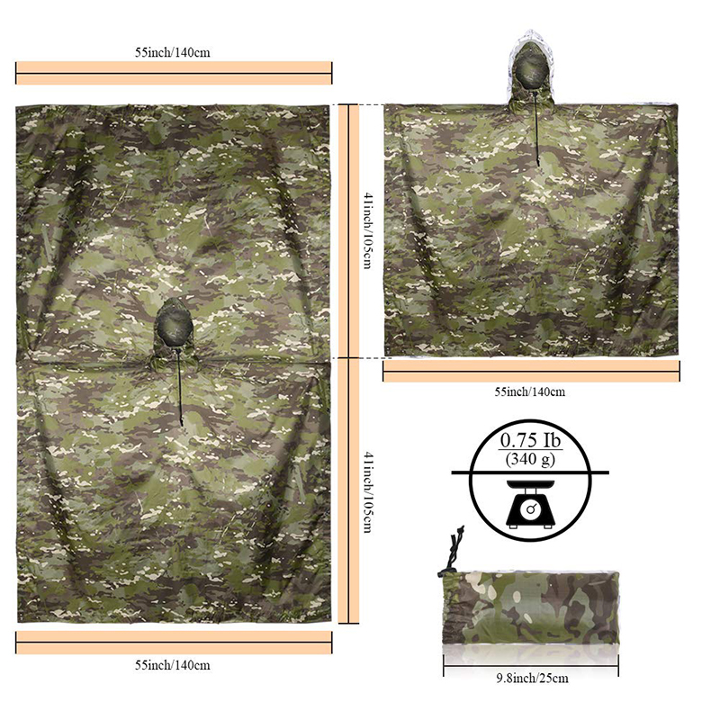 Capa de Chuva Camuflada Tática - Fishing Rain Suit avaliação e preço