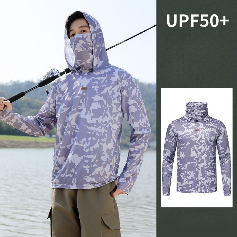 Camisa de Pesca Masculina com  - Fishing Mask Sun Protection avaliação e preço